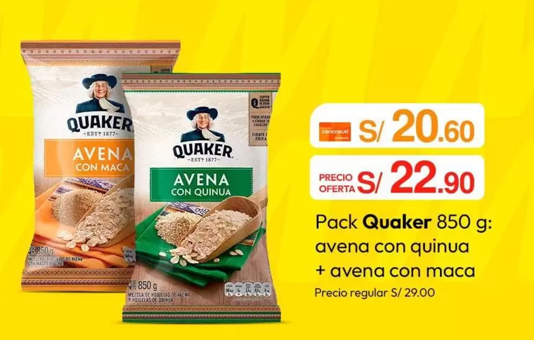Quaker - Avena con quinua + avena con maca