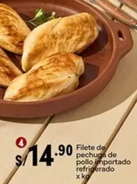 Filete de pechuga de pollo importado refrigerado