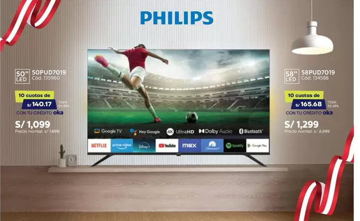 Philips - 50" SOPU7016 4K UHD Smart TV