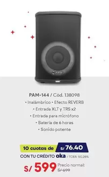 PAM-144 / Cód. 138098