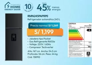 Refrigerador automático 243 L RMN245PAPRP0