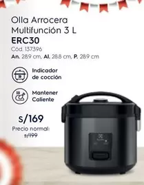 Electrolux - Olla Arrocera Multifunción 3 L ERC30