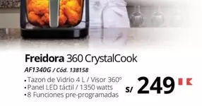 360 - Freidora CrystalCook AF1340G / Cód. 138158