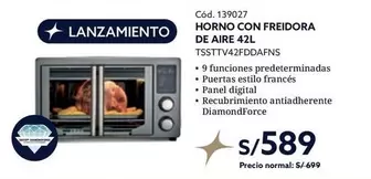 HORNO CON FREIDORA DE AIRE 42L TSSTTV42FDDAFNS