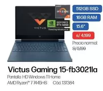 Ryzen - Victus Gaming 15-fb3021la