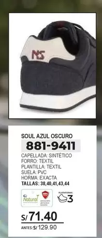 Natural - SOUL AZUL OSCURO 881-9411