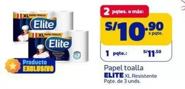 Elite - Papel toalla XL Resistente Pqte. de 3 unds.