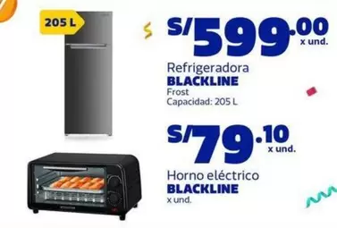 Blackline - Refrigeradora Frost, Horno eléctrico