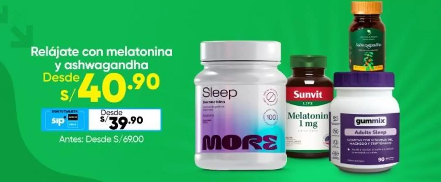 Relájate con melatonina y ashwagandha