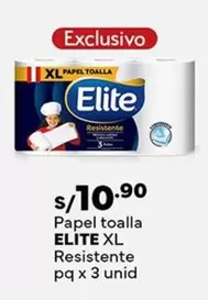 Elite - Papel toalla XL Resistente pq x 3 unid