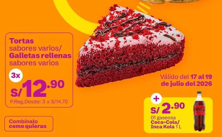 Coca-Cola - Tortas sabores varios / Galletas rellenas sabores varios