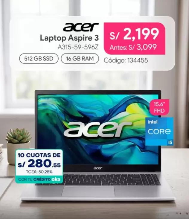 Acer - Laptop Aspire 3 A315-59-596Z