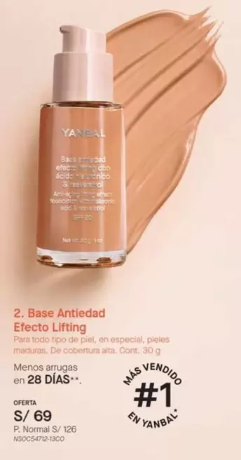 Yanbal - Base Antiedad Efecto Lifting