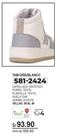 Natural - TAM GRIS/BLANCO 581-2424