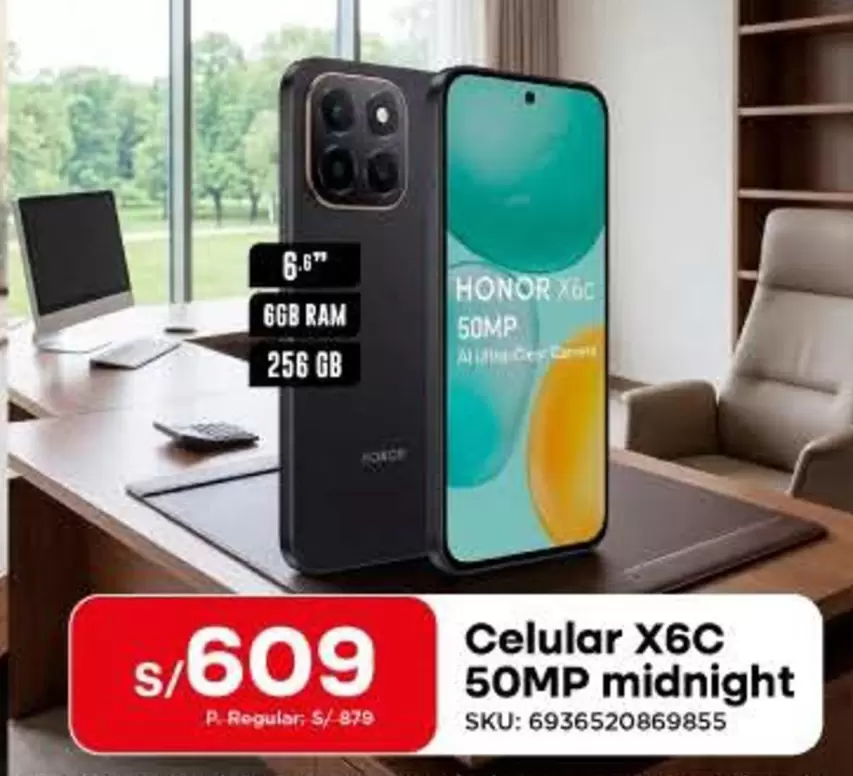 Celular X6C 50MP midnight