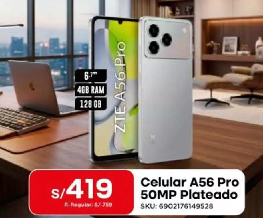 ZTE - Celular A56 Pro 50MP