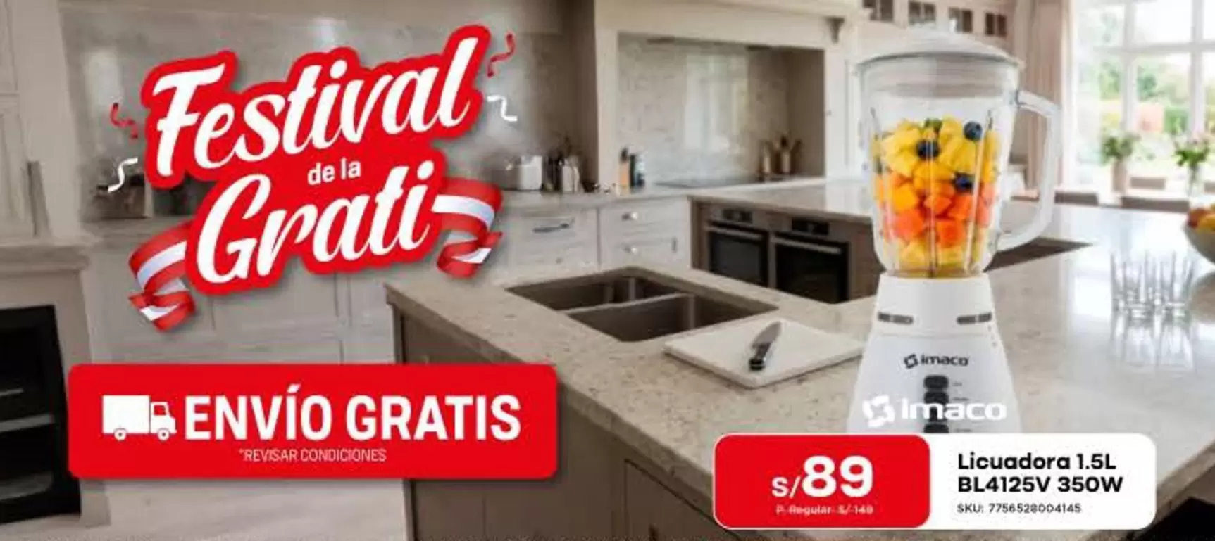 Imaco - Licuadora 1.5L BL4125V 350W