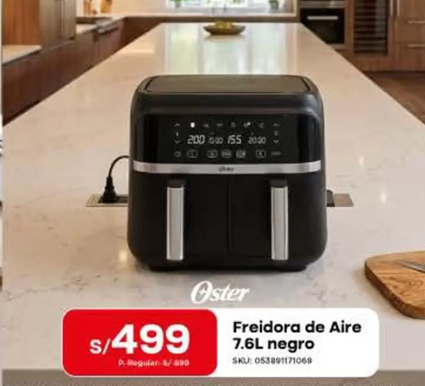 Oster - Freidora de Aire 7.6L negro