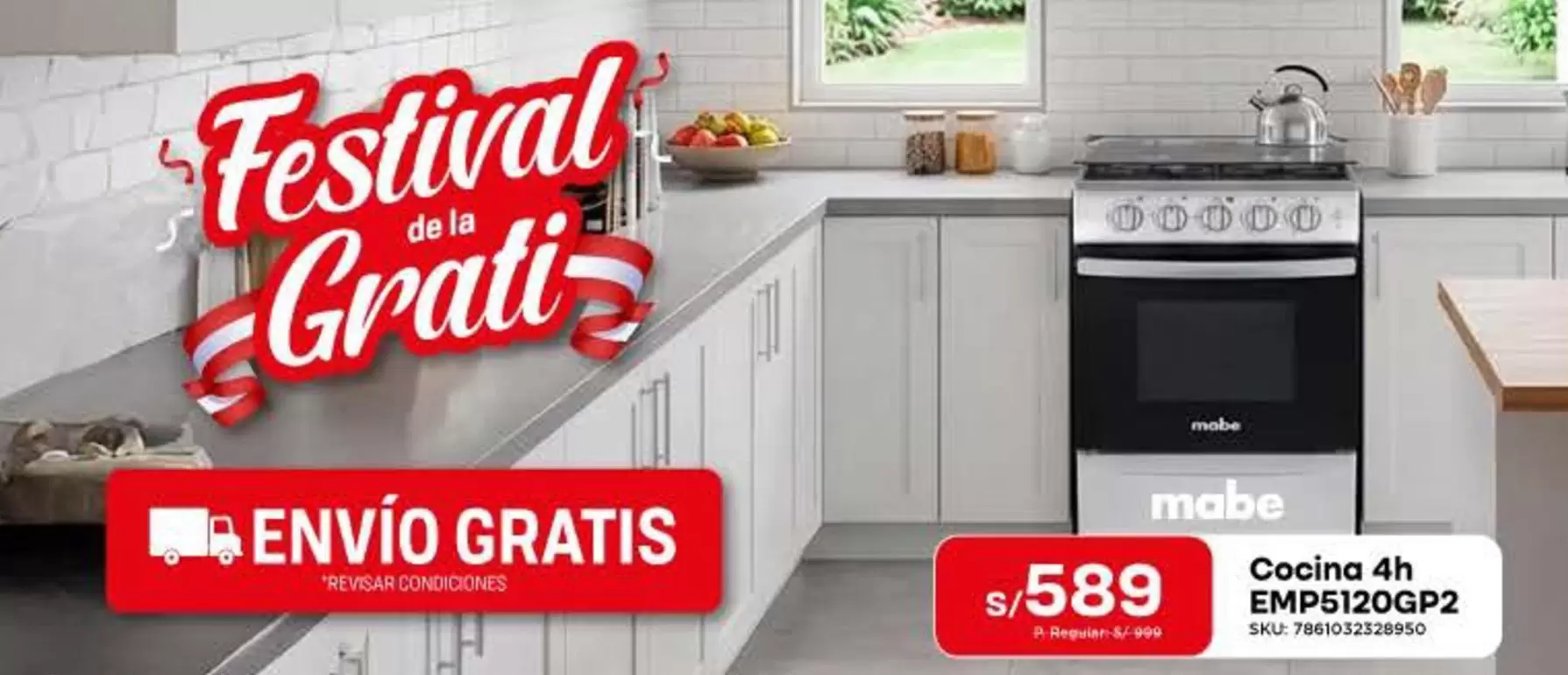 Mabe - Cocina 4h EMP6120GP2