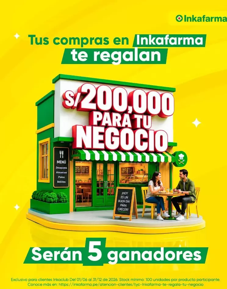 Tus compras en Inkarmfa te regalan S/ 200.000 para tu negocio