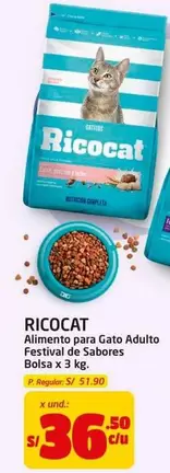 Ricocat - Alimento para Gato Adulto Festival de Sabores Bolsa