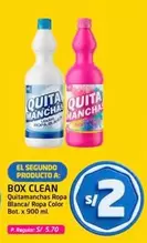 BOX CLEAN Quitaman
chas Ropa Blanca/ Ropa Color