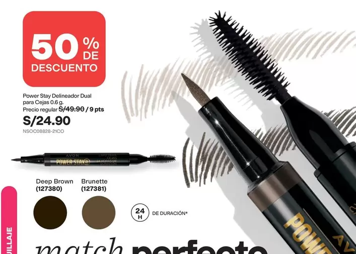 Avon - Power Stay Delineador Dual para Cejas
