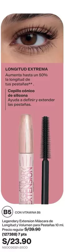 PTS - Legendary Extreme Mascara de Longitud y Volumen para Pestañas 10 ml