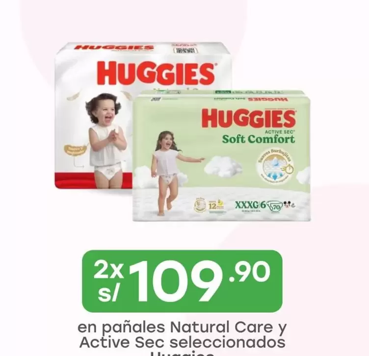 Huggies - Pañales Natural Care y Active Sec