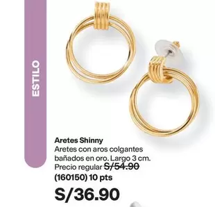 Oro - Aretes Shinny (160150)