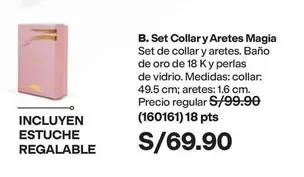 Oro - Set Collar y Aretes Magia (160161)