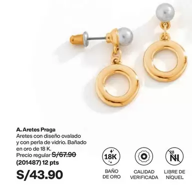 Oro - Aretes Praga