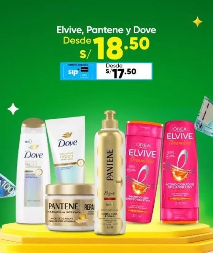 Elvive - , Pantene y Dove