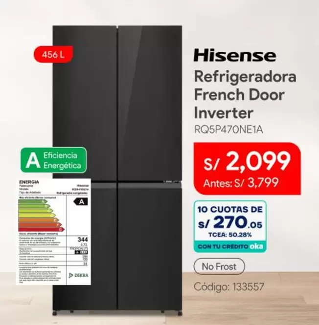 Hisense - Refrigeradora French Door Inverter RQ5P470NE1A