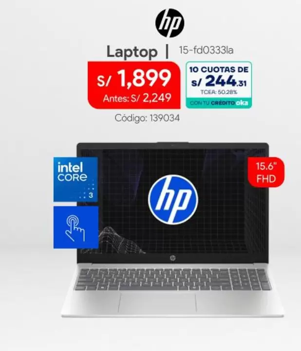Hp - Laptop 15-fd0333la
