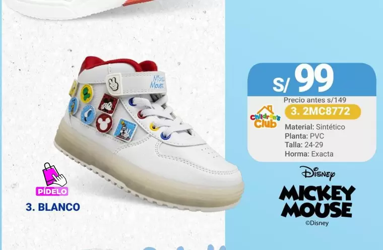 Disney - Zapatillas  Mickey Mouse