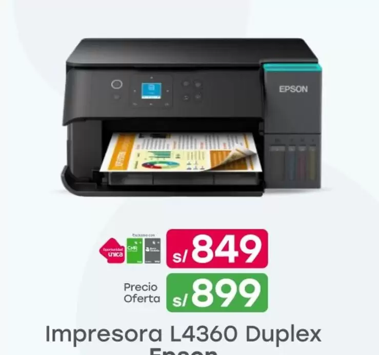 Epson - Impresora L4360 Duplex