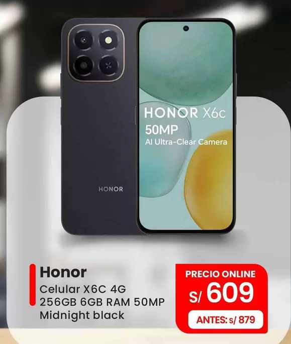 Celular X6C 4G 50MP Midnight black