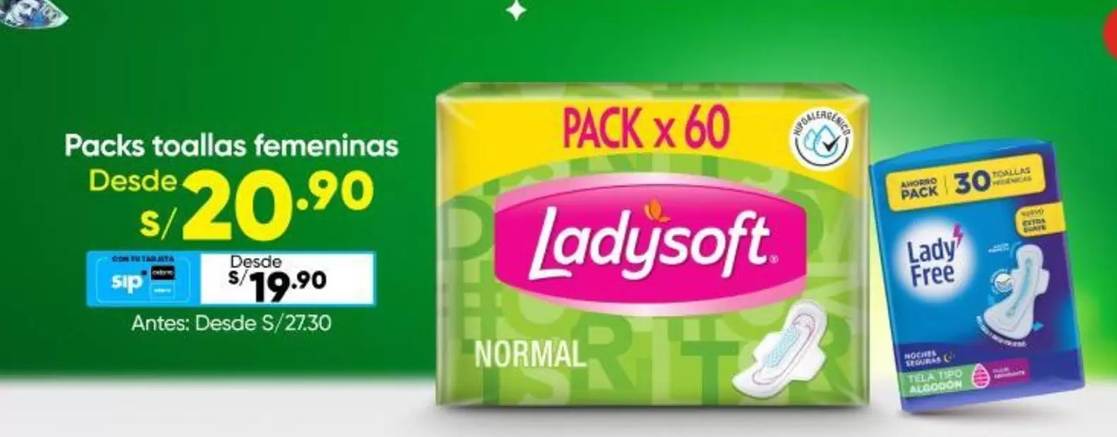 Ladysoft - Packs toallas femeninas