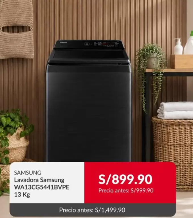 Samsung - Lavadora  WA13CG5441BVPE 13 Kg