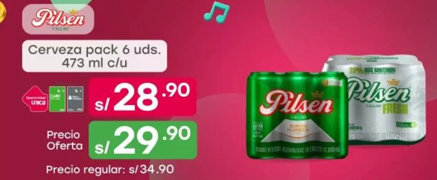 Pilsen - Cerveza pack 6 uds.