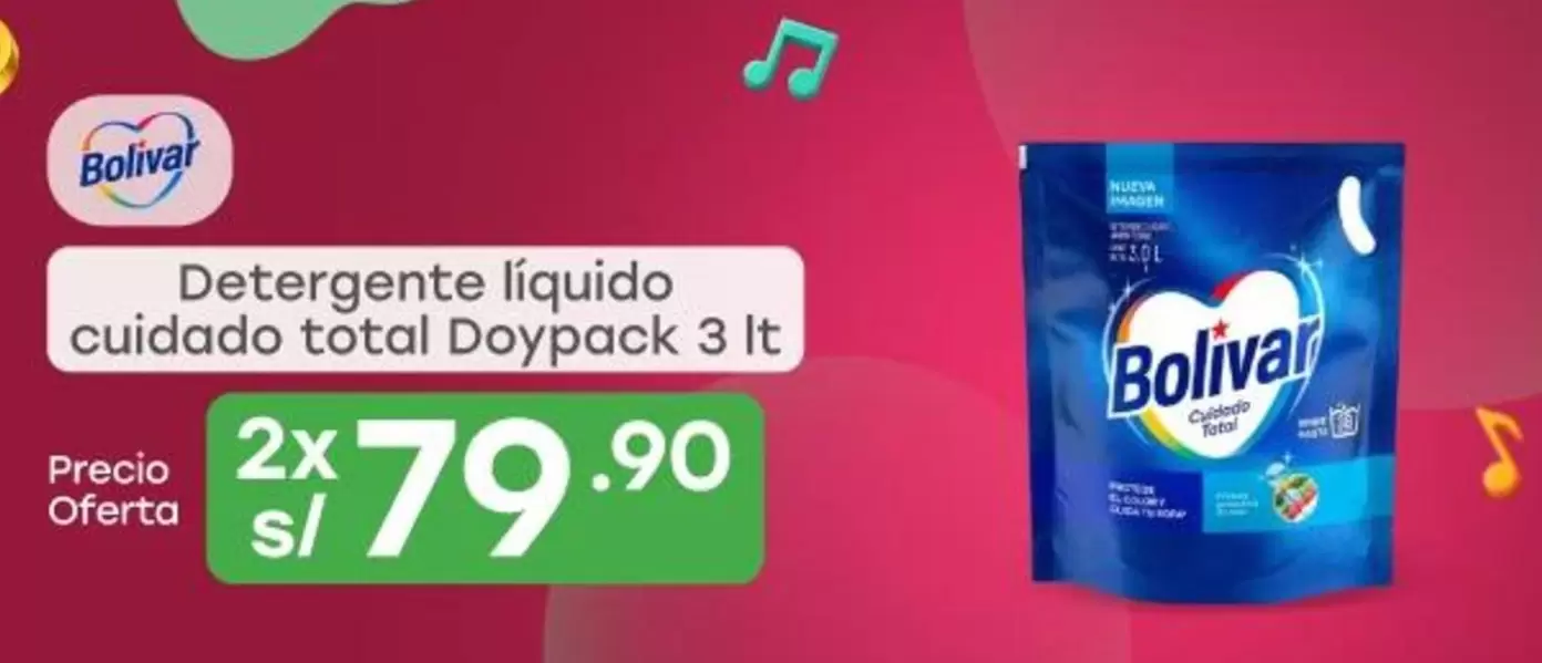 Bolívar - Detergente líquido cuidado total Doypack