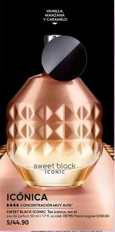SWEET BLACK ICONIC Eau de parfum 50 ml / 1.7 fl. oz. cód. 09795