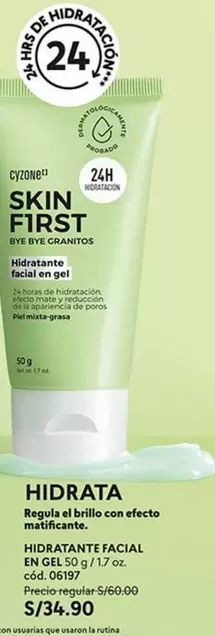 Piel - SKIN FIRST HIDRATANTE FACIAL EN GEL