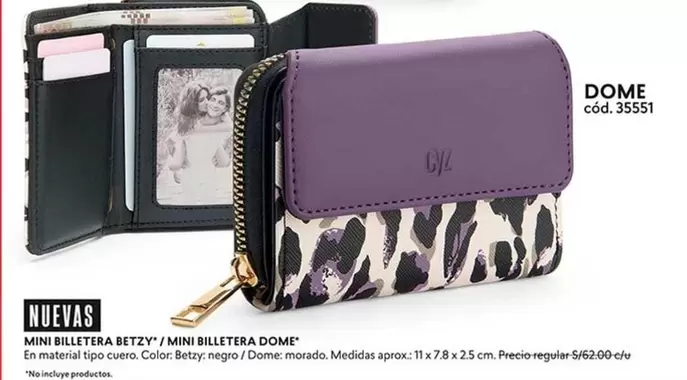 MINI BILLETERA BETZY / MINI BILLETERA DOME cód. 35551