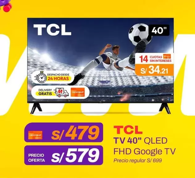 TV 40" QLED FHD Google TV