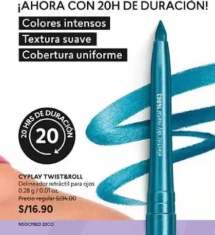Suave - CYPLAY TWIST&ROLL Delineador retráctil para ojos