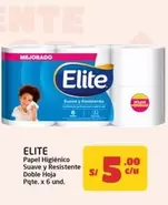 Elite - Papel Higi00enico Suave y Resistente Doble Hoja