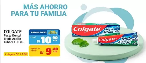 Colgate - Pasta Dental Triple Acción Tubo