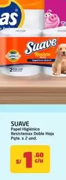 Suave - Papel Higi00nico Resistmax Doble Hoja Pqte. x 2 und.